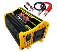 Convertisseur Onduleur Véhicule Transformateur De Tension Portable Adaptateur De Voiture Double Chargeur USB Convertisseur Accessoires Automobiles Légers(12V to 110V)