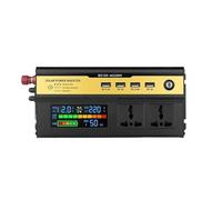 Convertisseur Onduleur Voiture 12/24 V CC vers 220 V CA Transformateur avec Prise USB Universelle Chargeur Onduleur Sinusoïdal Modifié Puissance Crête 3000 À 6000 W Onduleur(12V,4000W)
