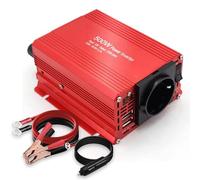 Convertisseur Onduleur Voiture 12 V 220 V/110 V Convertisseur Puissance Portable Voiture Extérieur500 W 300 W Charge Rapide Convertisseur Pur Sinus(220V 500W EU Red)