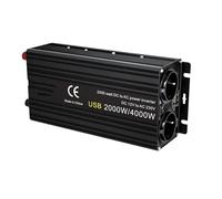Convertisseur Onduleur Voiture 12 V 220 V Puissance 500 W/1500 W/2000 W/2600 W/3000 W Convertisseur Prise UE 12 Volts 220 V(12V 220V 4000W)