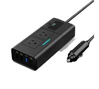 Convertisseur Onduleur Voiture 12v Peut Être Converti en 110v Ou 220v Conversion Puissance Chargeur Rapide Prise Voiture Multifonction(B Black)