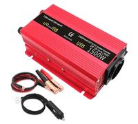 Convertisseur Onduleur Voiture 1500W Puissance DC 12V À AC 110V/220V 230V Convertisseur Adaptateur Charge Double USB(A12V 220V 1500W)