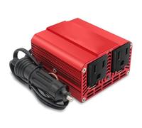 Convertisseur Onduleur Voiture 300 W 12 V CC vers 110 V CA 220 V Double Port USB Convertisseur Pur Sinus(12V-110V-60hz-Red,110-120V)