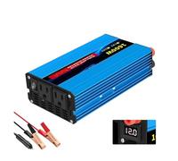 Convertisseur onduleur Voiture Onduleur À Onde Sinusoïdale pour 1000W-4000W DC 12V/24V AC 110V 60hz Adaptateur Convertisseur Chargeur Puissance Prise Américaine(12V 1600W 110V 60Hz)