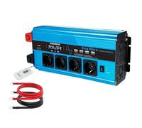 Convertisseur onduleur Voiture Onduleur Puissance 8kW DC12V/24V AC220V 50Hz Inverseur Onde Sinusoïdale pour Carava Croisière Convertisseur Ventilateur Intelligent(24V LCD 4EU)