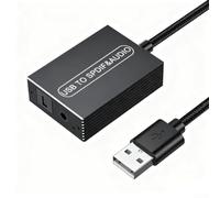 Convertisseur optique vers RCA 3,5 mm audio numérique alimenté par USB pour HDTV pour lecteur DVD Blu-ray Compact (1,2 m)