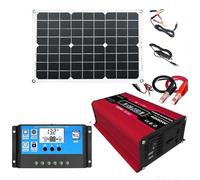 Convertisseur Panneau Solaire 220 Volts 110 Volts 18 V 18 W Kit Complet Onduleur 12 V À 220 V 110 V 600 W Convertisseur Transformateur Système De Panneaux Power Inverter(DC12V to 110V)