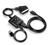 Convertisseur Péritel HDMI, Adaptateur Péritel vers HDMI avec Câble 1080p | Scart ver s Hdmi Convertisseur pour Full HD TV 720P/1080P, Audio Vidéo pour Lecteur Sky Blu-Ray STB Xbox PS3