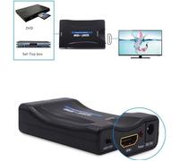 Convertisseur Péritel-HDMI - GOBRO - Adaptateur Scart vers HDMI - 1080P - Auto-détection - Noir