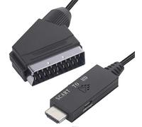 Convertisseur péritel vers HDMI Adaptateur audio vidéo entrée péritel sortie HDMI Compatible avec HDTV DVD