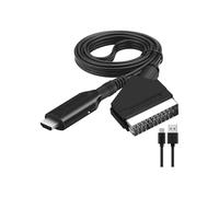 Convertisseur péritel vers HDMI, adaptateur audio vidéo HD péritel vers HDMI avec câble USB pour moniteur/ordinateur/projecteur/PC/TV
