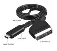 Convertisseur péritel vers HDMI avec câble de 1 m, adaptateur AV pour téléviseurs HD et modernes