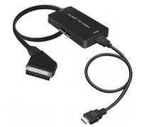 Convertisseur Péritel Vers HDMI Avec Commutateur 720p/1080p - Adaptateur Pour Moniteur TV, Projecteur, Lecteur DVD, VHS, STB, Xbox