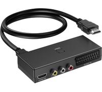 Convertisseur péritel vers HDMI,convertisseur RCA vers HDMI,commutateur 3 en 1,Adaptateur vidéo avec câble HDMI Prise en Charge HDTV Xbox PS/3 DVD N64 Wii,Sky STB VHS VCR PC
