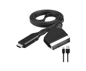 Convertisseur péritel vers HDMI en promotion d'été, adaptateur péritel vers HDMI tout-en-un, 1080p - Cadeau surprise