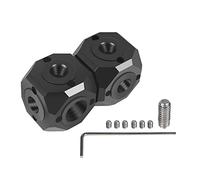 Convertisseur polyvalent à six têtes 6,35 mm avec trous de vis de transfert pour appareil photo reflex numérique, kit Vlog, support d'éclairage, trépied, adaptateur de microphone à main étrange