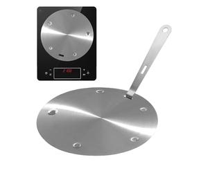 Convertisseur pour table de cuisson à induction - d'adaptation en acier de 9,45 pouces, disque diffuseur de chaleur, poignée amovible, outil de cuisson à feu lent | cuisine domestique en P