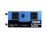 Convertisseur Puissance Onduleur Double Tension 7000W 12V Dc/24V-48V/60V-60V/72V AC110V/220V avec Ports USB Écran LCD Énergie Solaire Voiture Camping-Car Camion(12V 24V Auto,110V 60Hz)