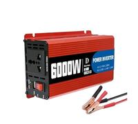 Convertisseur Puissance Onduleur Ultra Intelligent Universel Entrée 12V/24V/48V Sortie 110V/220V Puissance Portable 6000W pour Camping-Car Camion(12V to 220V(50HZ))