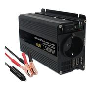 Convertisseur Puissance Portable Voiture 1500 W/2000 W 12 V CC vers 220 V CA Adaptateur Prise Universelle Accessoires Automobiles Convertisseur(1500W EU Black)
