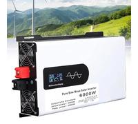 Convertisseur Pur Sinus 12V 24V 48V 60V 72V 96V À 220V 230V Transformateur De Tension Onduleur Solaires avec 2 AC Prises pour Camion, Maison, Véhicule, Ordinateur Portable, Voyage