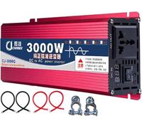 Convertisseur Pur Sinus 2200W 3000W 4000W 5000W 6000W 8000W 10000W 12000W 16000W Onduleur DC 12V/24V/48V/60V/72V à AC 220V/230V Power Inverter Transformateur pour RV Voiture Camion(3000W,60Vto220V)
