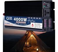 Convertisseur Pur Sinus 2200W 3000W 4000W 5000W 6000W 8000W 10000W 12000W 16000W Onduleur Solaire Voiture DC 12V 24V 48V 60V 72V à AC 220V 230V 240V Onduleur Power Inverter(4000W,60Vto110V)