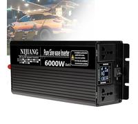 Convertisseur Pur Sinus 3000W 4000W 5000W 6000W 8000W 10000W 12000W Onduleur Voiture DC 12V 24V 48V 60V 72V à AC 220V 230V 240V Onduleur Onde Sinusoïdale Pure Power Inverter(6000W,24Vto110V)