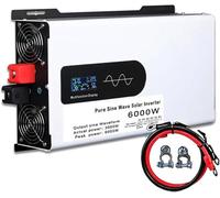 Convertisseur Pur Sinus 5000W 6000W 8000W 10000W 12000W Inverter DC 12V 24V 48V 60V 72V 96V à AC 220V 230V Onduleur à Onde Sinusoïdale Pure,Transformateur Voiture for Auto(6000W,72Vto110V)