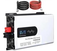 Convertisseur Pur Sinus 5000W 6000W 8000W 10000W 12000W Inverter DC 12V 24V 48V 60V 72V 96V à AC 220V 230V Onduleur à Onde Sinusoïdale Pure,Transformateur Voiture for Auto(10000W,96Vto110V)