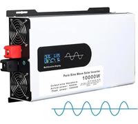 Convertisseur Pur Sinus 5000W 6000W 8000W 10000W 12000W Inverter DC 12V 24V 48V 60V 72V 96V à AC 220V 230V Onduleur à Onde Sinusoïdale Pure,Transformateur Voiture for Auto(10000W,24Vto110V)