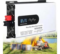 Convertisseur Pur Sinus 5000W 6000W 8000W 10000W 12000W Onduleur Convertisseur 220V 110V avec Télécommande Et Dual AC Prises Et Écran LCD,pour Voiture, Caravane, Bateau, Camping, Voyage