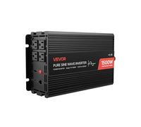 VEVOR Onduleur Convertisseur Pur Sinus 12V→230V 1500W - Télécommande filaire, USB, Type‑C, 2x CA