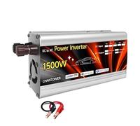 Convertisseur Pur Sinus, Convertisseur Onduleur Solaire 12 V 220 V 500 W 1000 W 1500 W 2000 W, convertisseur de Tension Portable for Voiture(1500W 12V)