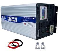 Convertisseur Pur Sinus Onduleur Puissance crête 3500W 4000W 5000W 5500W 6000W 8000W 10000W 12000W 16000W DC 12V/24V/48V/60V/72V à AC 220V/230V pour Voiture Camping Voyage Urgence(10000W,60Vto220V)