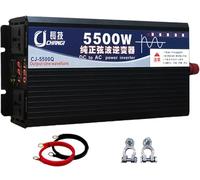 Convertisseur Pur Sinus Onduleur Puissance crête 3500W 4000W 5000W 5500W 6000W 8000W 10000W 12000W 16000W DC 12V/24V/48V/60V/72V à AC 220V/230V pour Voiture Camping Voyage Urgence(5500W,72Vto110V)