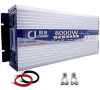 Convertisseur Pur Sinus Onduleur Puissance crête 3500W 4000W 5000W 5500W 6000W 8000W 10000W 12000W 16000W DC 12V/24V/48V/60V/72V à AC 220V/230V pour Voiture Camping Voyage Urgence(8000W,12Vto220V)