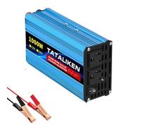 Convertisseur Pur Sinus, Onduleur sinusoïdal Pur 12 V 24 vers 110 CA, convertisseur de Puissance 16000 W 4000 60 Hz, Accessoires Voiture, Solaire Convertisseur Transformateur(12V 110V 1000W 60HZ)