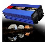 Convertisseur Pur Sinus Tension1200W/1600W/2000W/2500W/3000W/4000W/5000W/6000W/8000W DC 12V/24V/48V/60V/72V à AC 110V/220V 230V Transformateur Tension Puissance Onduleur Solaire(1600W,12Vto110V)