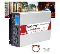 Convertisseur Pur Sinus, Transformateur de convertisseur de Tension 4000W/5000W/6000W/8000W DC 12V/24V/48V/60V/72V à AC 110V /220V 230V 240V avec écran LCD(5000w,48Vto110V)