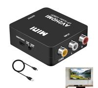 Convertisseur RCA vers HDMI 1080P, Adaptateur AV Composite CVBS vers HDMI, Convertisseur Audio Vidéo avec Alimentation USB, pour PAL NTSC VHS DVD PS2 PS3 Caméra Consoles Rétro TV Moniteur Projecteur