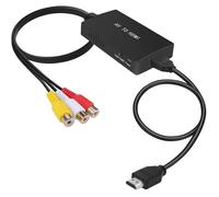 Convertisseur RCA vers HDMI - Full HD 1080P avec Câble - Pour PS2/PS3/Wii/DVD - Adaptation Anciens Appareils vers TV Moderne