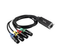 Convertisseur réseau RJ45 CAT5 blindé vers connecteur XLR 3 broches mâle/femelle 4 canaux multi(RJ45-Female)