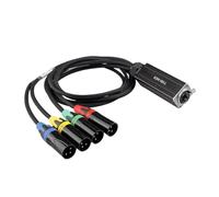 Convertisseur réseau RJ45 CAT5 blindé vers connecteur XLR 3 broches mâle/femelle 4 canaux multi(RJ45-Male)