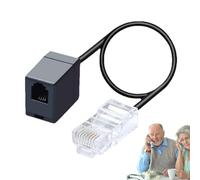 Convertisseur RJ11 RJ45 - Jack téléphonique Linker, fil réseau 14 pouces, câble adaptateur 8P4C 6P4C | Bureau à domicile extension Internet routeur Modem connexion murale ordinateur de bureau