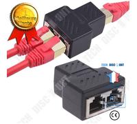 Convertisseur RJ45 Transformateur câble Ethernet Deux sorties répartiteur capable augmentation connecteur de prises Ethernet