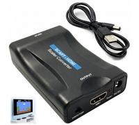 Convertisseur SCART vers HDMI 720p/1080p, Adaptateur Péritel vers HDMI Upscale pour DVD, STB, Sky et autres appareils avec sortie SCART, Affichage sur HDTV ou Projecteur, Plug & Play, Compatible