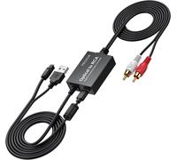 Convertisseur Spdif Vers Rca Avec Amplificateur Intégré Optique Vers L/R 192Khz/24Bit & Câble 2.1M Intégré Plug And Play Pour Tv/Home Cinéma (Optique Vers Rca)[Z3220]