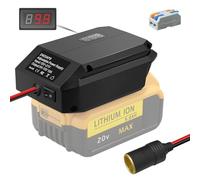 Convertisseur Step Down 20 V vers 12 V pour batterie lithium-ion DeWalt 20 V - Adaptateur de roue d'alimentation DIY avec sortie maximale 5 V-13 V - 10 A - Prise légère pour appareils de voiture