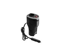 Technaxx Allemagne Convertisseur de Voiture avec 2 Ports USB pour Charger appareils électroniques Arrêt Automatique de sécurité 12 V DC - 230 V AC Protection surchauffe surtensions TE13 Noir